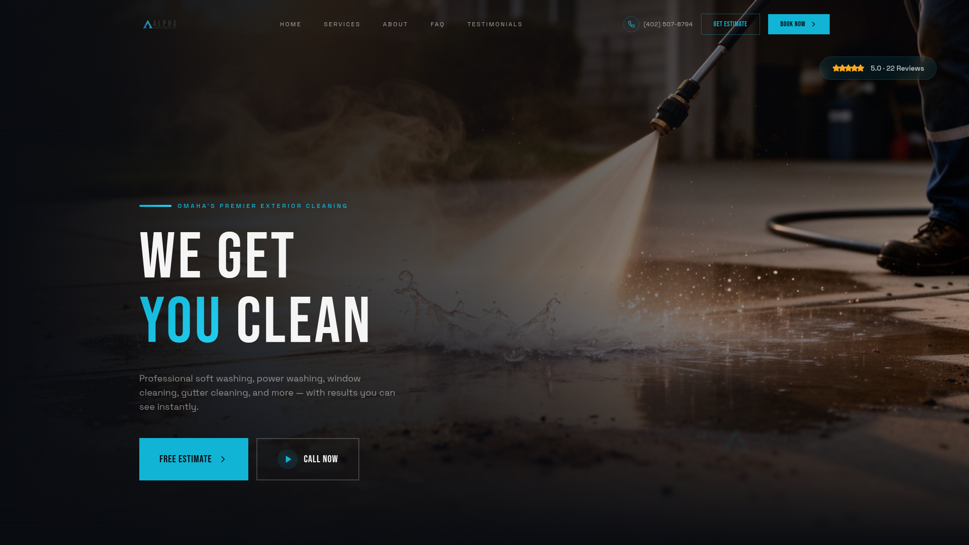 Alpha Power Washing website